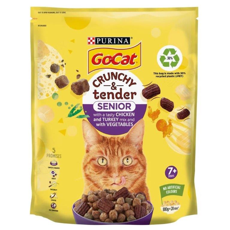 Go-Cat Crunchy & Tender Senior Chicken & Vegetable 800g