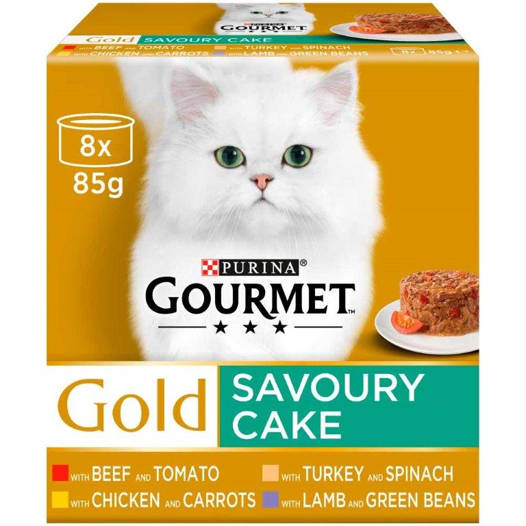 Gourmet Gold Savoury Cake Meat & Vegetable (8 x 85g)