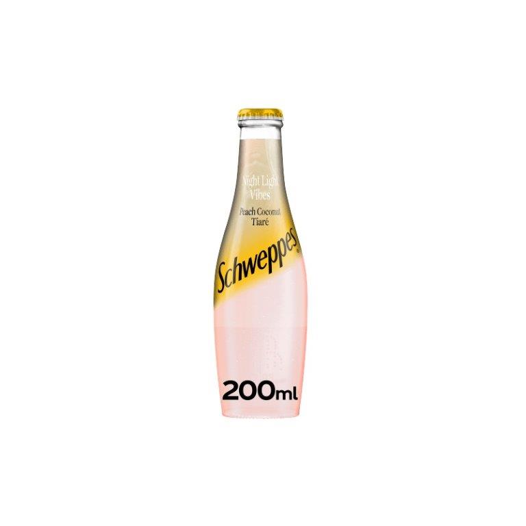 Schweppes Peach Coconut Soda Water Glass 200ml