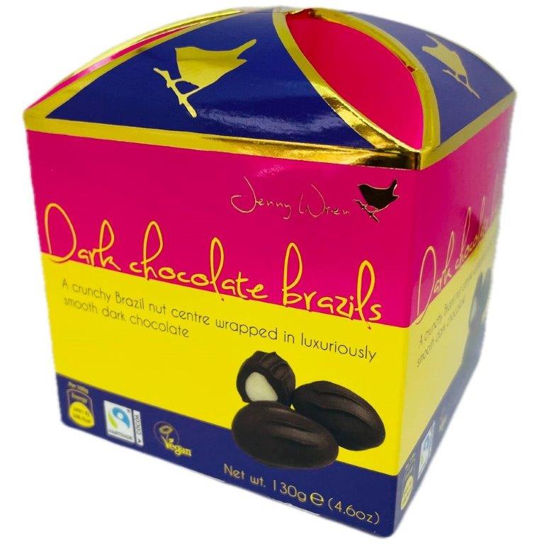 Jenny Wren Dark Chocolate Brazils In Circus Box 130g