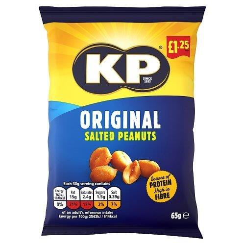 KP Original Salted Peanuts PM £1.25 65g