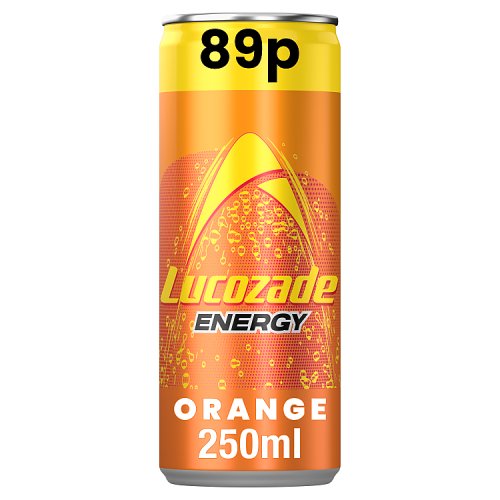 Lucozade Energy Can Orange PM 89p 250ml