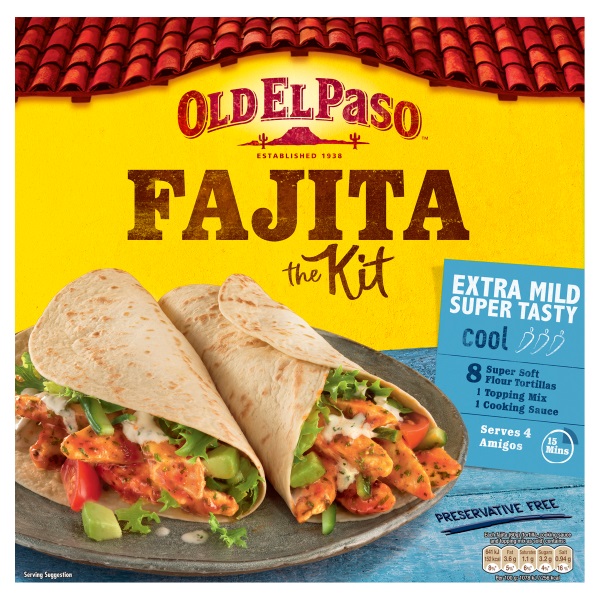 Old El Paso Extra Mild Fajita Dinner Kit 476g (HS)