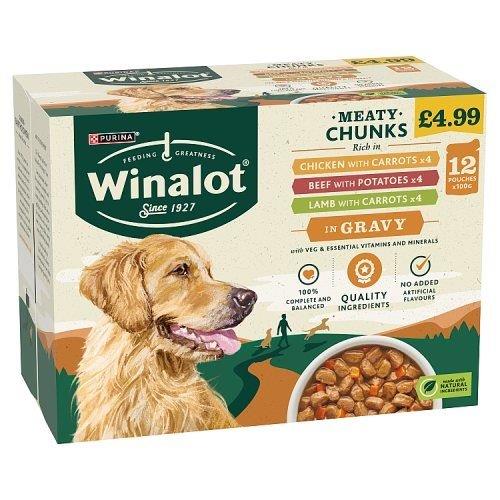 Winalot Meaty Chunks in Gravy PM £4.49 (12 x 100g)