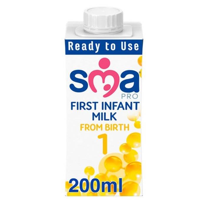 SMA PRO First Infant Milk From Birth (12 x 200ml)