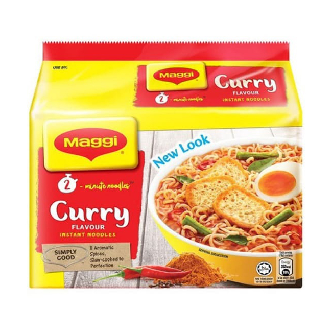 Maggi 2 Minute Curry Noodles 5pk (5 x 79g) 395g