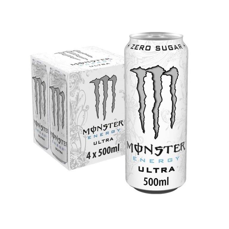 Monster Energy Ultra Zero White 500ml 4pk (4 x 500ml) PMP