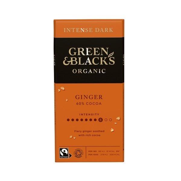 Green & Blacks Organic Ginger Dark Chocolate Bar 90g