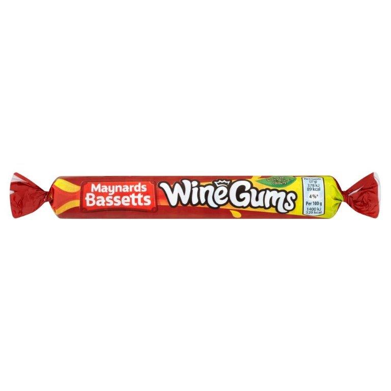 Maynards Bassetts Wine Gums Sweets Roll PM 69p 52g