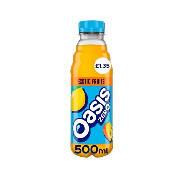 Oasis Exotic Fruits Zero PM £1.35 500ml