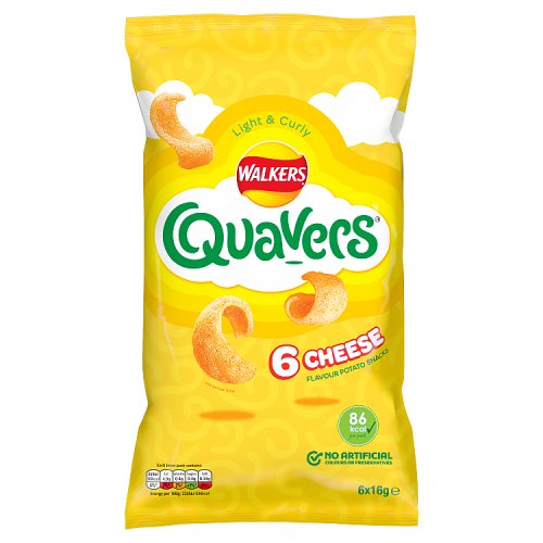 Walkers Quavers Cheese Multipack 6pk (6 x 16g)