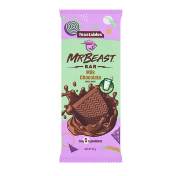 DUNIYA | Mr Beast Feastables Milk Choco Bar 60g Thumbnail