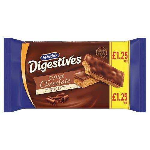 McVities Chocolate Digestive Slices 5pk PM £1.49