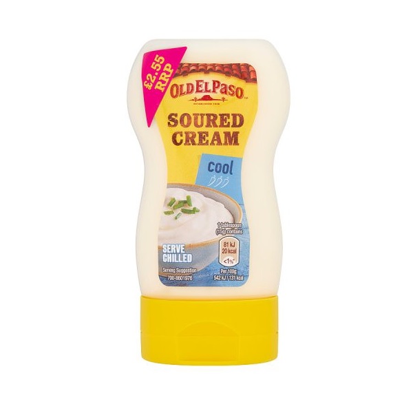 Old El Paso Squeezy Sour Cream PM £2.55  230g