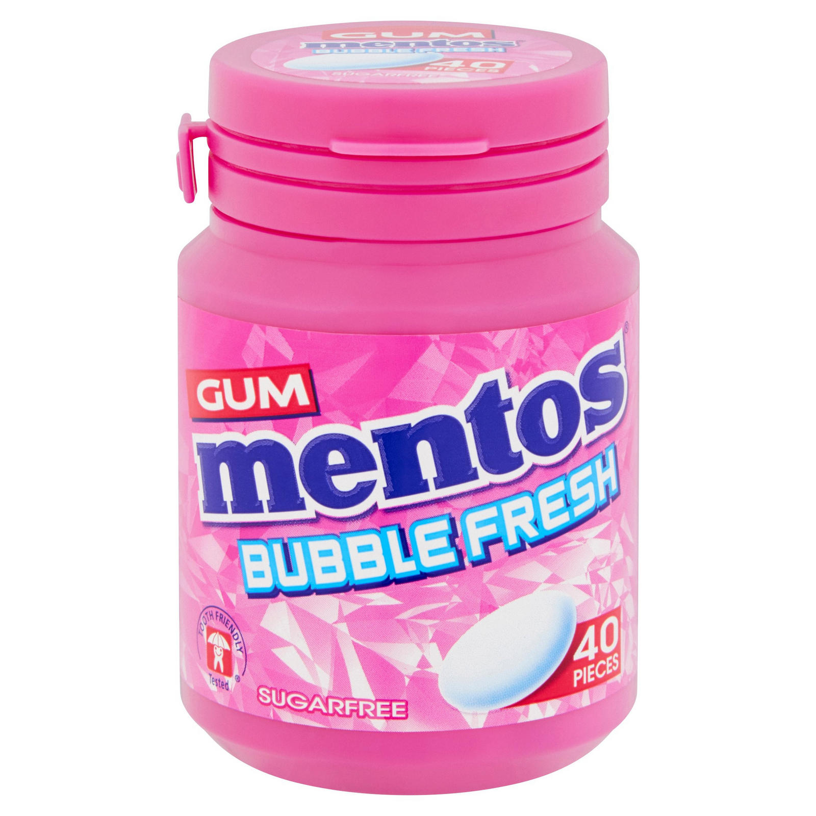 Mentos Gum 40pc Bottle Bubblefresh 56g (B)