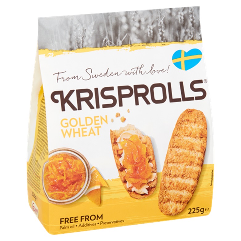 Krisprolls Golden Wheat 225g