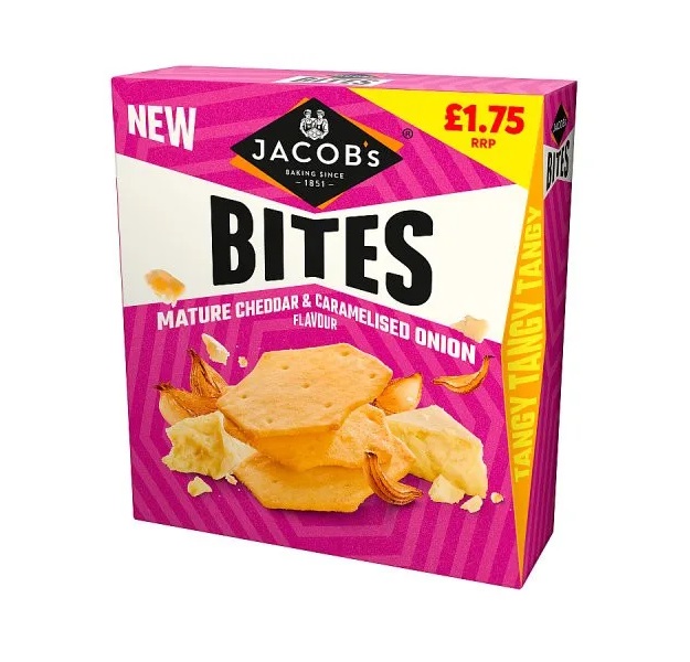 Jacobs Bites Mature Cheddar & Onion PM £1.75 125g 