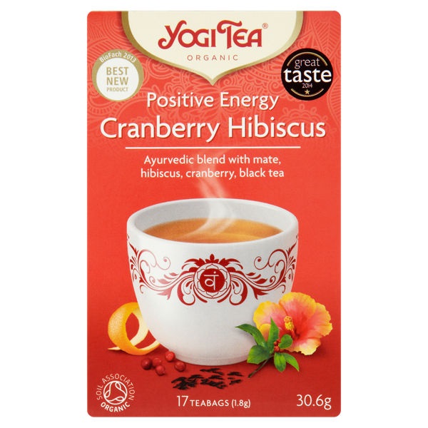 DUNIYA | Yogi Tea Organic Positive Energy Cranberry Hibiscus 17s Thumbnail