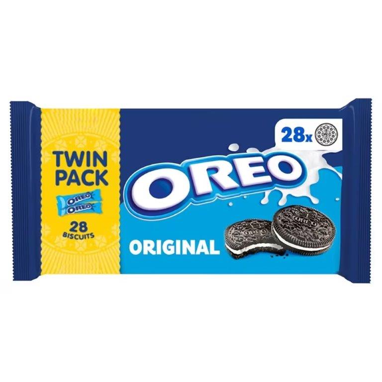 Oreo Original Cookie Sandwich Biscuits Twin 2pk (2 x 154g) (HS)