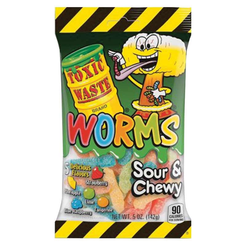 DUNIYA | Toxic Waste Sour Gummy Worms 143g Thumbnail