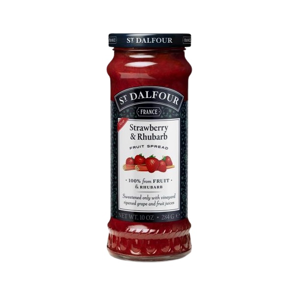 St Dalfour Strawberry & Rhubarb Fruit Spread 284g