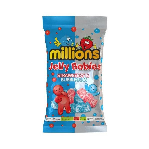 DUNIYA | Millions Strawberry & Bubblegum Jelly Babies Pm 140g Thumbnail