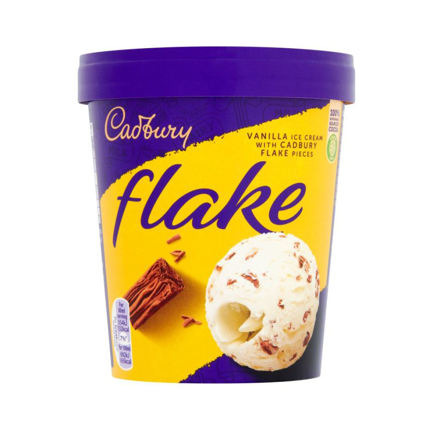 Cadbury Flake Ice Cream Tub 480ml