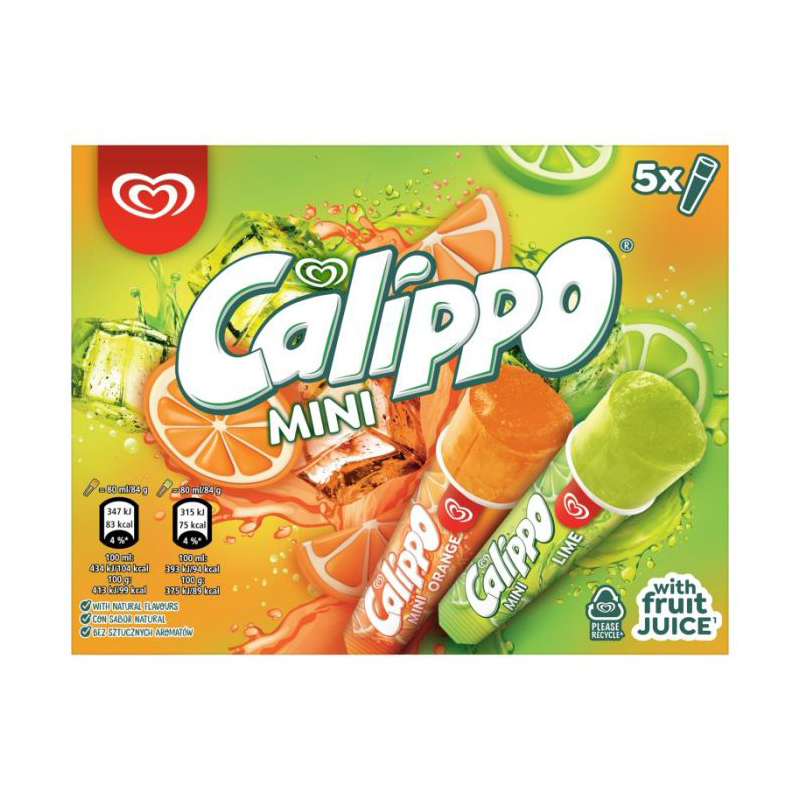 Calippo Mini Orange &Lemon & Lime 5pk 80ml