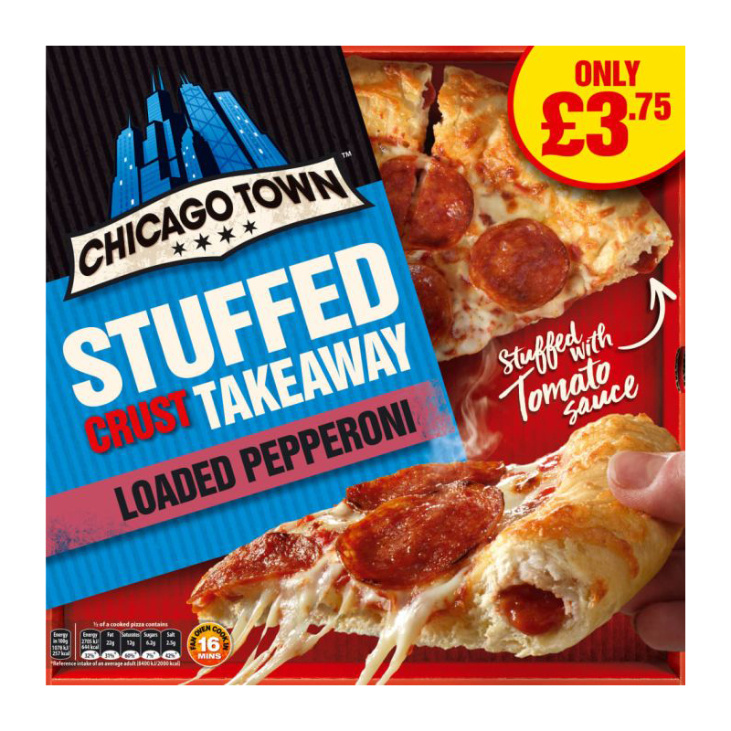 Chicago Town Stuffed Crust Takeaway Pepperoni 490g PM £3.75