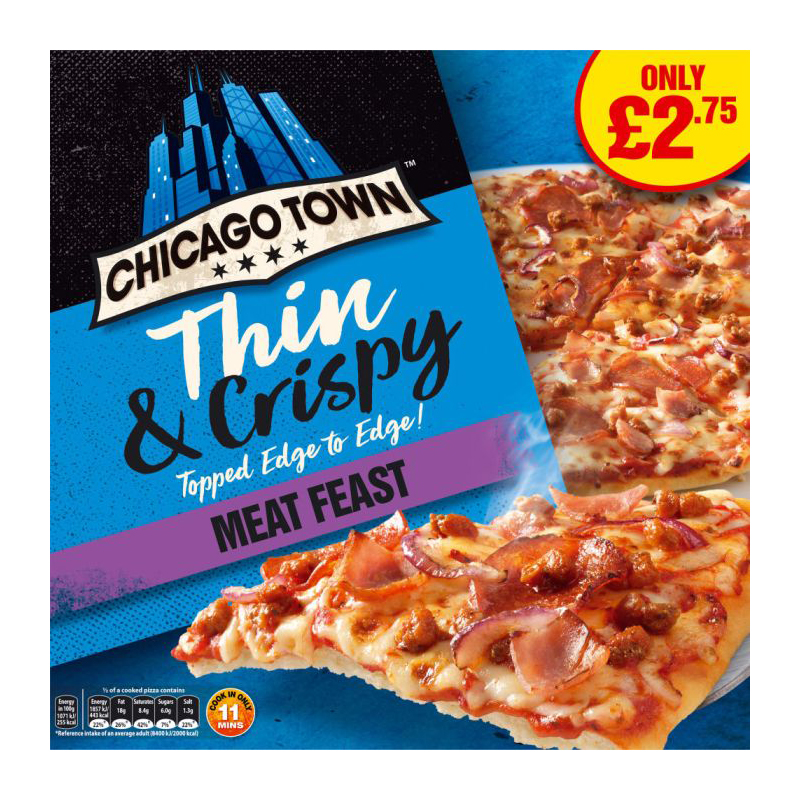 Chicago Town Thin & Crispy Meat Feast 325g PM £2.75