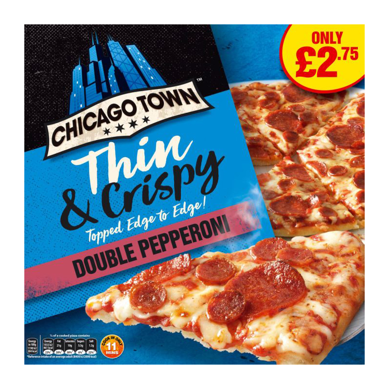 Chicago Town Thin & Crispy Pepperoni 305g PM £2.75