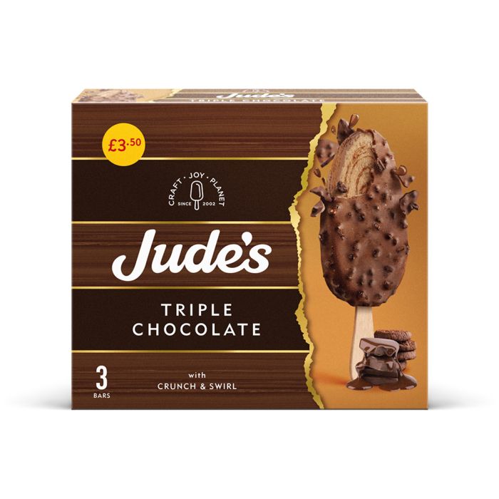 Judes Triple Chocolate Stickbars 3pk PM £3.50