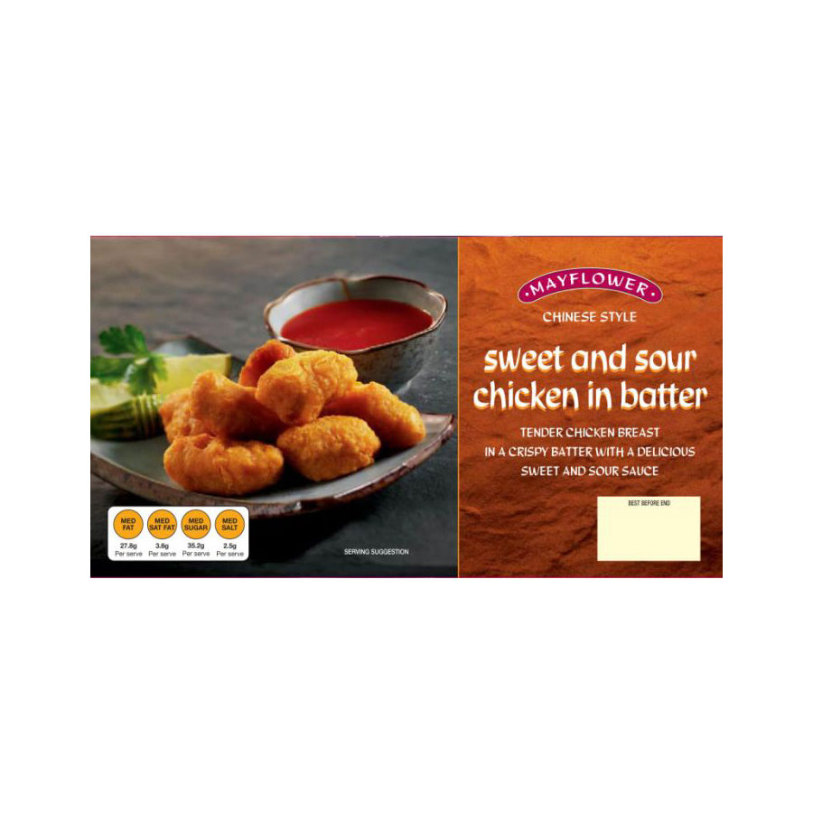 Mayflower Chinese Sweet & Sour Chicken in Batter 255g