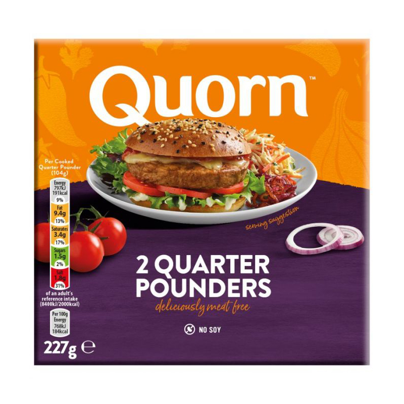 Quorn 2 Quarter Pounders 227g