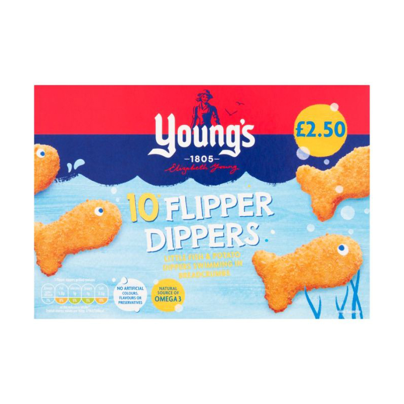 Youngs 10 Flipper Dippers 250g PM £2.50