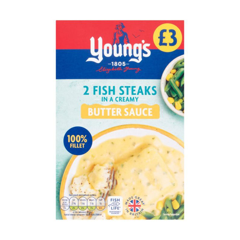 Youngs 2 Fish Steaks in Butter Sauce 280g PM £3