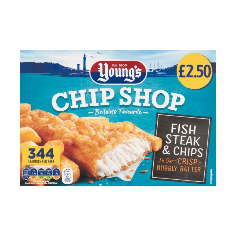 Youngs Chip Shop Fish & Chips 300g PM £2.50