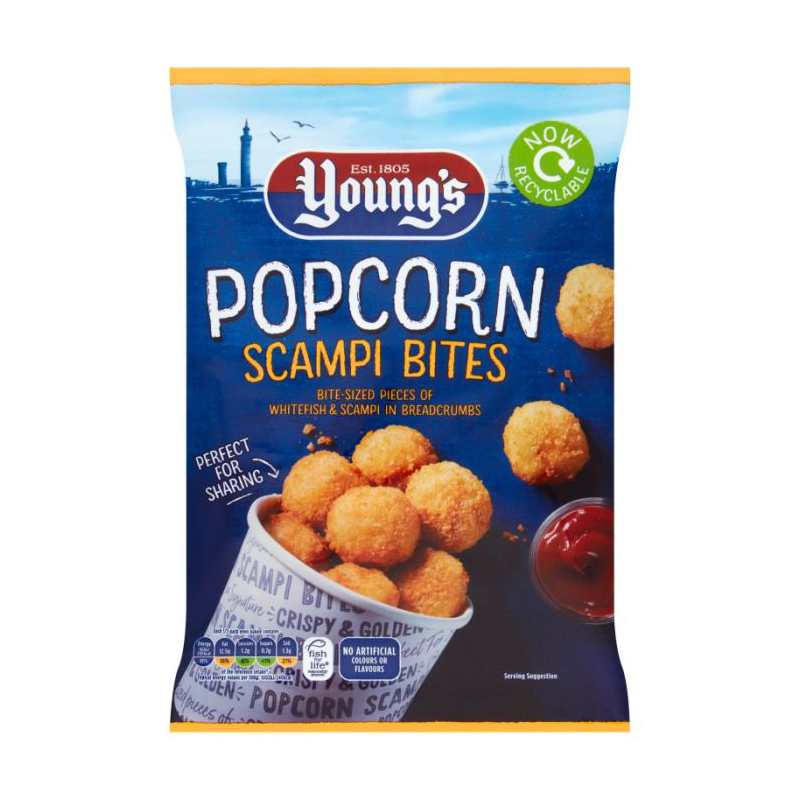 Youngs Popcorn Scampi Bites 300g