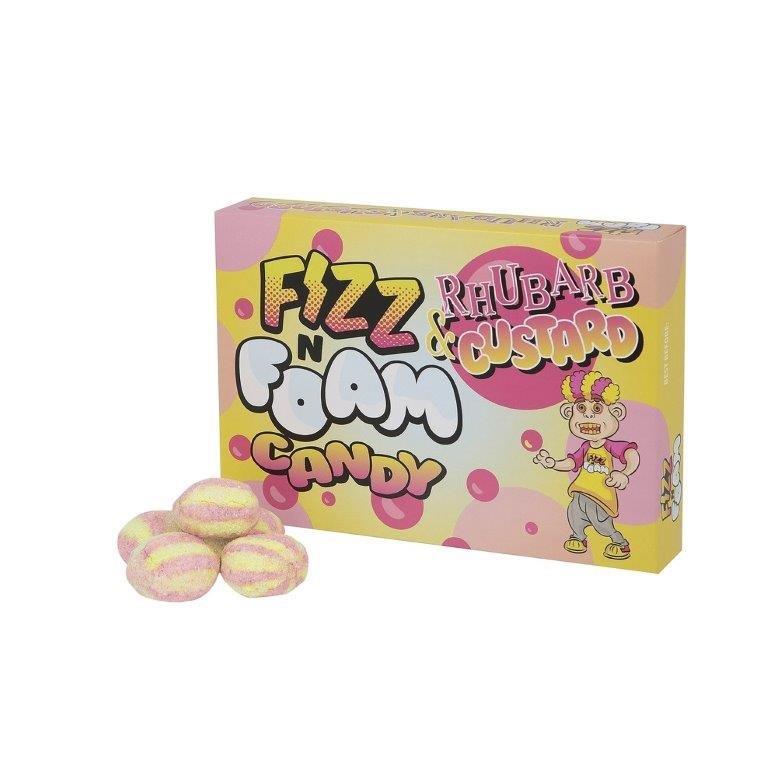 Fizz N Foam Rhubarb & Custard Flavour Candy 100g