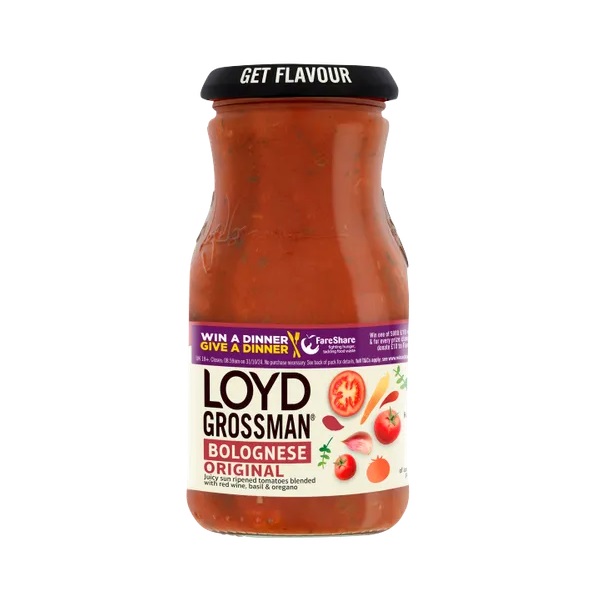 DUNIYA | Loyd Grossman Bolognese Original Pasta Sauce 350g Thumbnail