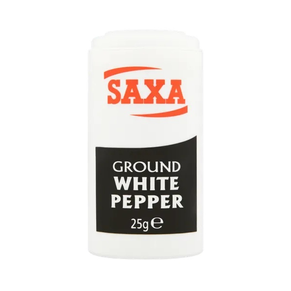 Saxa Ground White Pepper 25g