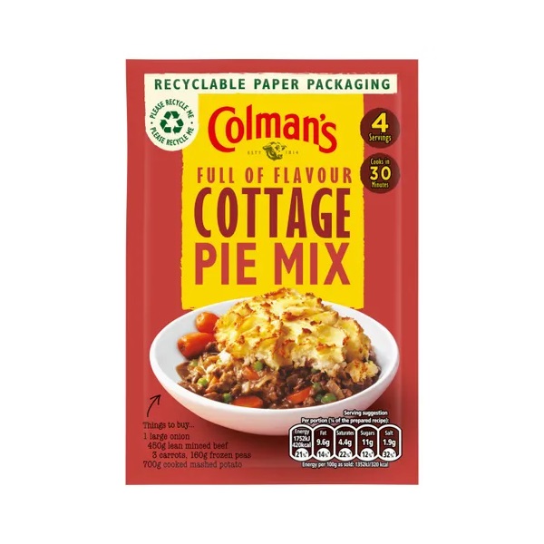 Colmans Cottage Pie Recipe Mix 45g