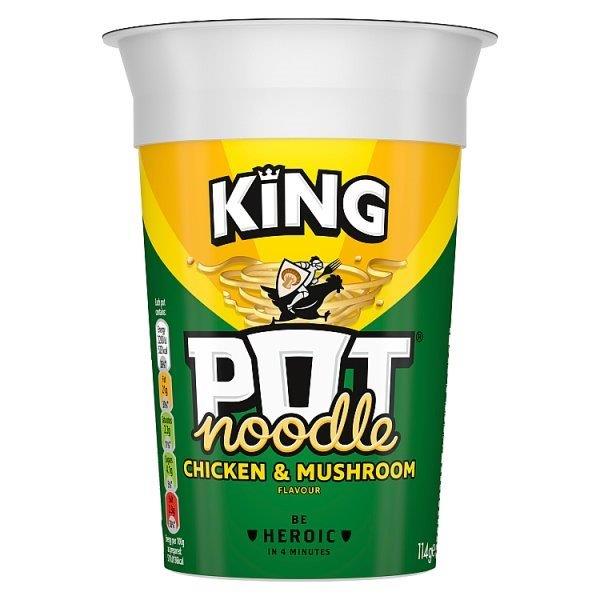 King Pot Noodle Chicken & Mushroom 114g (HS)