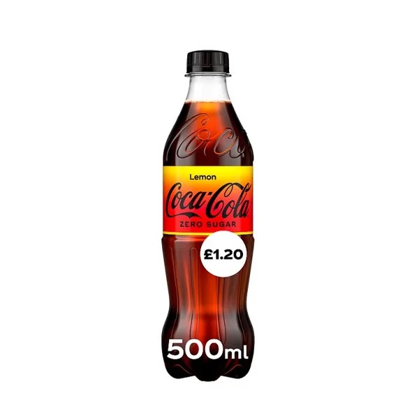 Coca Cola Zero Lemon PM £1.20 500ml