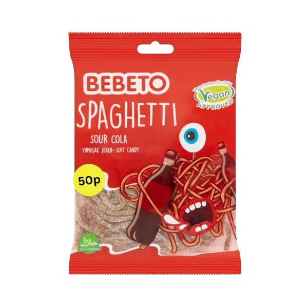 Bebeto Sour Cola Spaghetti 70g PM 50p