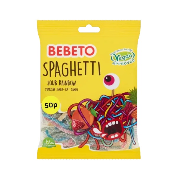 DUNIYA | Bebeto Sour Rainbow Spaghetti 70g PM 50p Thumbnail