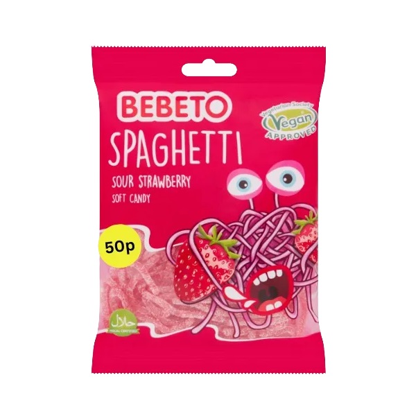 Bebeto Fizzy Strawberry Spaghetti 70g PM 50p