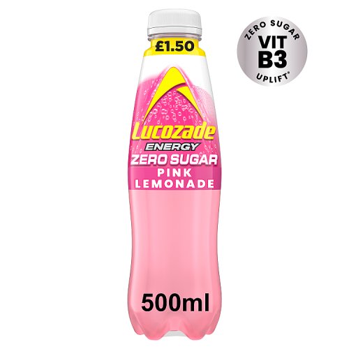 Lucozade Energy Pink Lemonade Zero PM £1.50 500ml