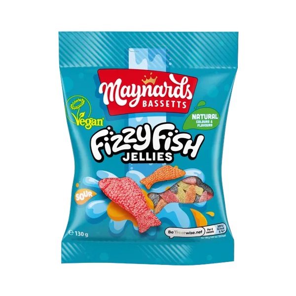 Maynards Bassetts Fizzy Fish 130g