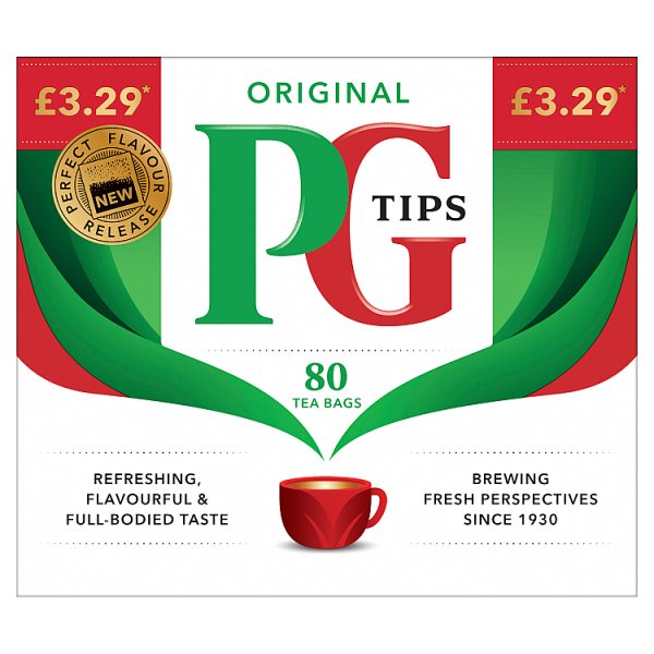 PG Tips Original Tea Bags 80s PM £3.29 232g (HS)